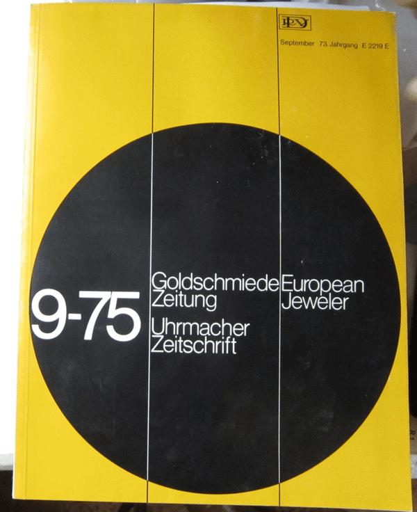 Goldschmiedezeitung, European Jeweler 9-1975