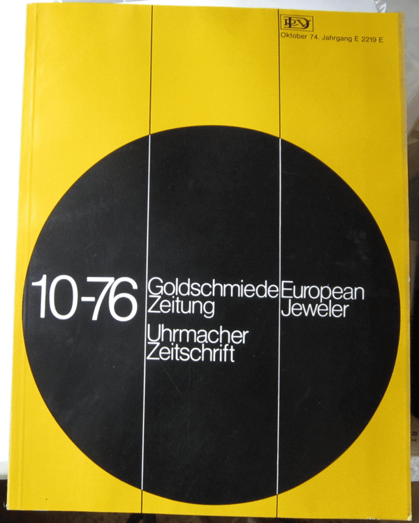 Goldschmiedezeitung, European Jeweler 10-1976