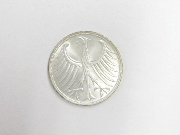 5 DM, Silbermünze, Silberadler, 1974 F