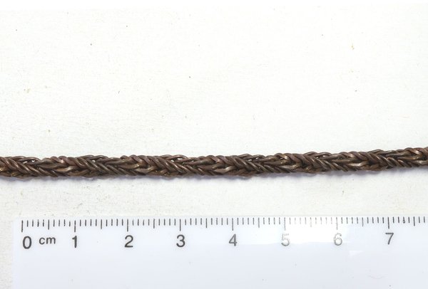 Tombak-Zopfkette (roh), 4 mm,10 Meter