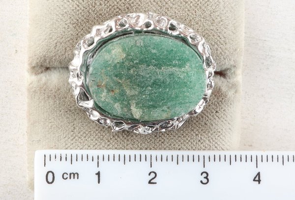 Perlketten-Clip mit Naturstein (Amazonit)