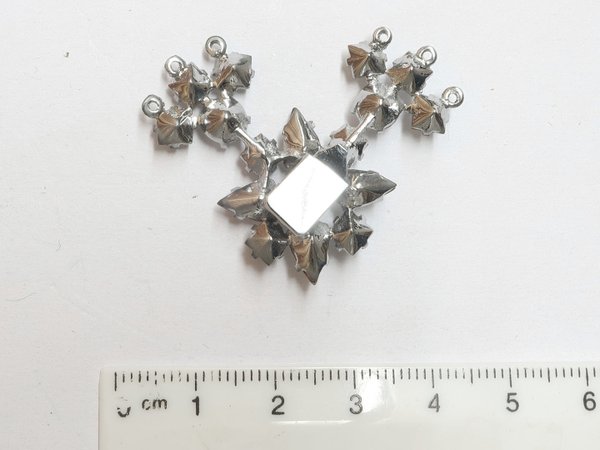 Große Metallschließe, zum Vorne tragen, Juwelen-Imitation